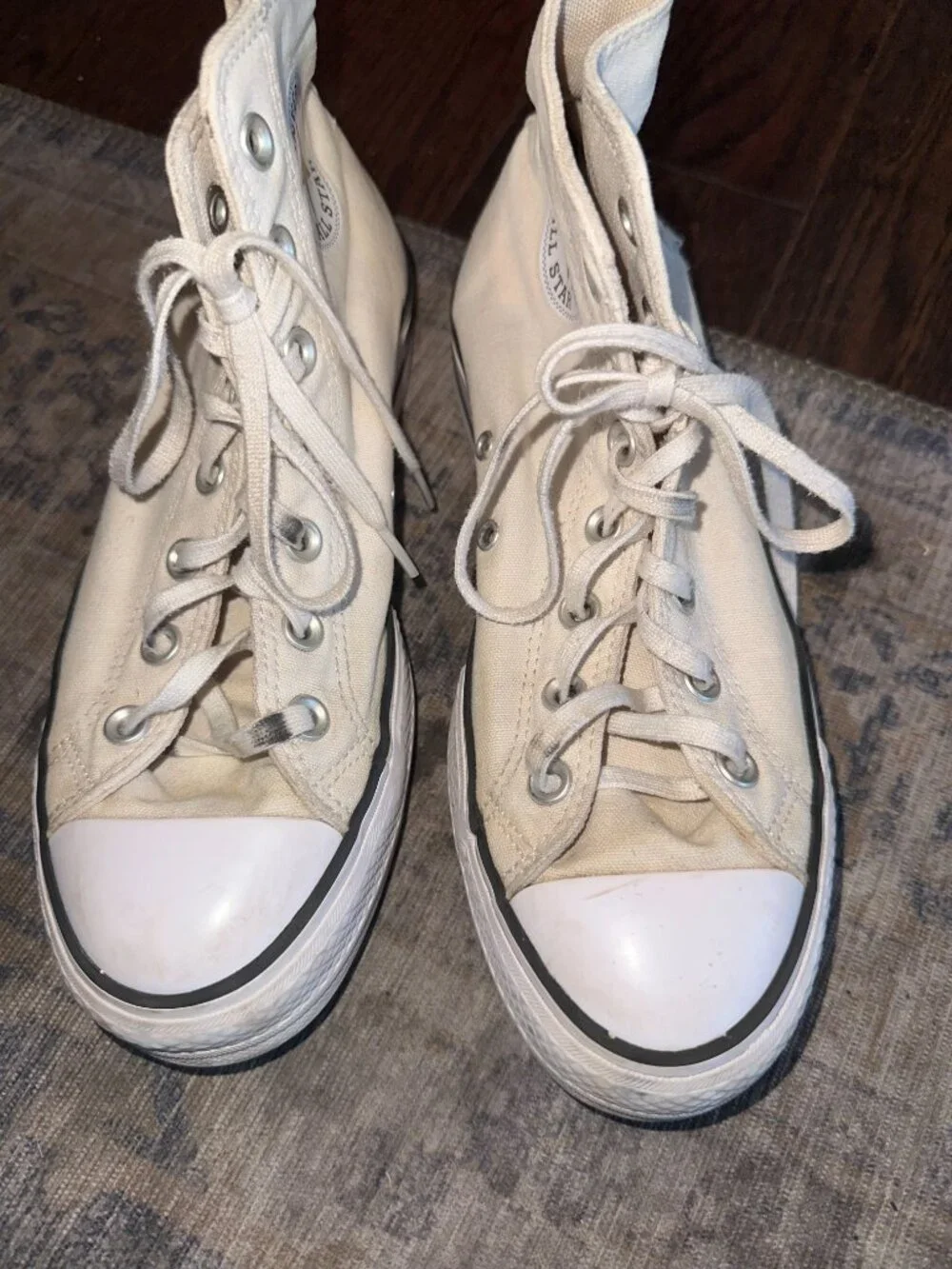 Converse White Platform High Top Sneakers